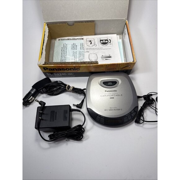 Panasonic SL-S361C Car Portable CD Player TESTED- S-XBS AntiShock, Adapters CiB - Picture 4 of 7